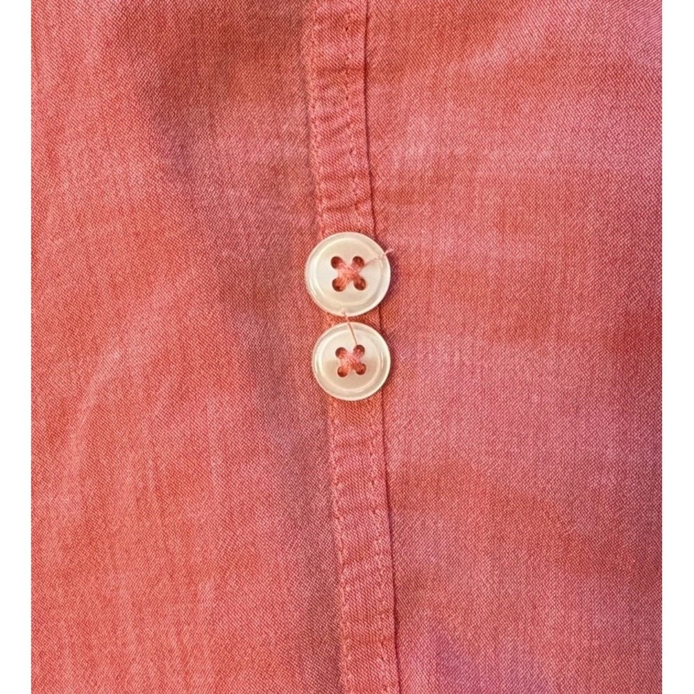 Vtg J Crew Cotton Perfect Shirt Small Pink Preppy Casual Workcore Roll Tab - Picture 6 of 6